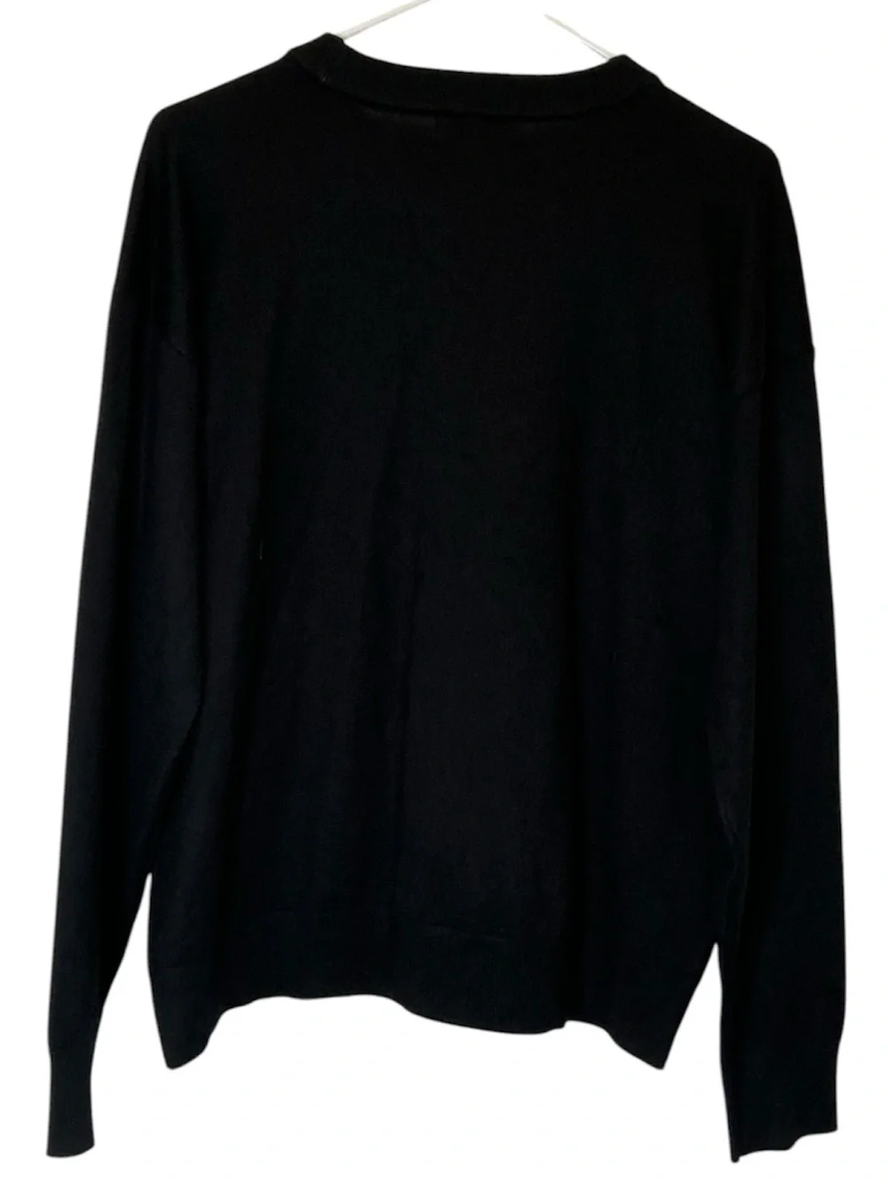Karl Lagerfeld Black Sweater with Red Heart and Crystal Script